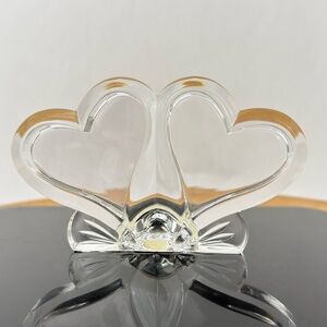 Marquis by Waterford Sweet Memories Lead Crystal Double Heart Picture Frame